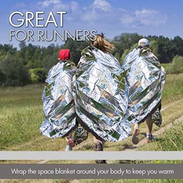 Zenwells Emergency Blankets Pack of 10 - Mylar Thermal Blanket Designed for Maximum Protection - Best Rescue Blanket for Your Survival Gear, Car Kits, Outdoor Activities or First Aid