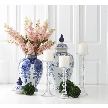 Elegant K&K Interiors Blue and White Ginger Jar