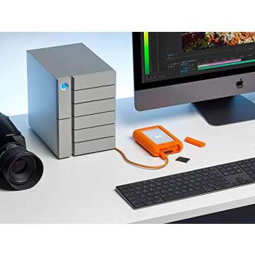 LaCie Rugged RAID Pro 4 TB External Hard Drive Portable HDD – USB 3.0 Compatible – with SD Card Slot, Drop Shock Dust Water Resistant, for Mac and PC Computer Desktop Workstation Laptop (STGW4000800)