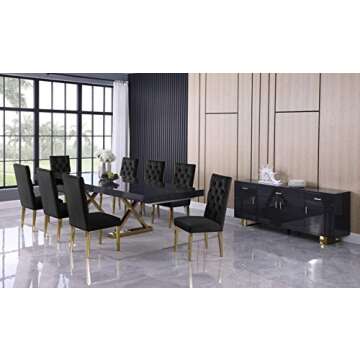 Meridian Furniture Excel Collection Extendable Dining Table, Seats 10, Grey Oak Finish