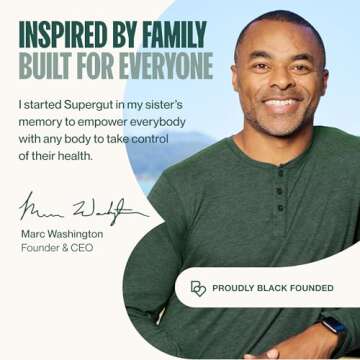 Supergut Gut Healthy GLP-1 Booster - High Fiber GLP-1 Supplement Powder for Women & Men - Sugar-Free Drink Mix for Gut Health (15 Servings)