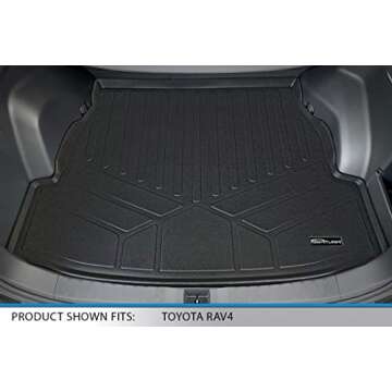 SMARTLINER All Weather Custom Fit Cargo Liner Trunk Floor Mat Black Compatible with 2019-2022 Toyota...