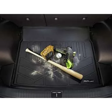 SMARTLINER All Weather Custom Fit Cargo Liner Trunk Floor Mat Black Compatible with 2019-2022 Toyota RAV4 - All Models