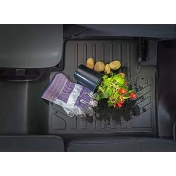 SMARTLINER All Weather Custom Fit Cargo Liner Trunk Floor Mat Black Compatible with 2019-2022 Toyota RAV4 - All Models