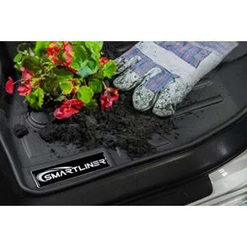 SMARTLINER All Weather Custom Fit Cargo Liner Trunk Floor Mat Black Compatible with 2019-2022 Toyota RAV4 - All Models