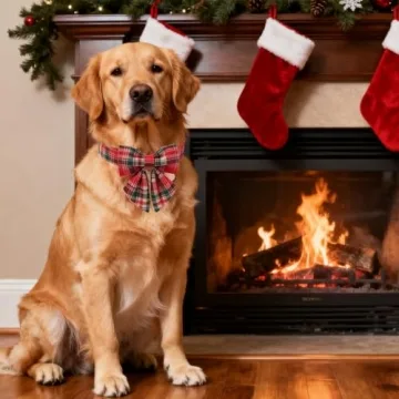 UP URARA PUP Christmas Plaid Dog Collar for All Dogs