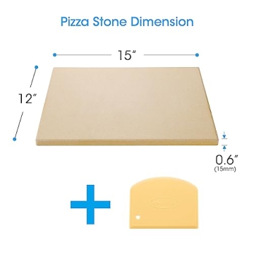 Unicook Heavy Duty Cordierite Pizza Stone for Perfect Pizza