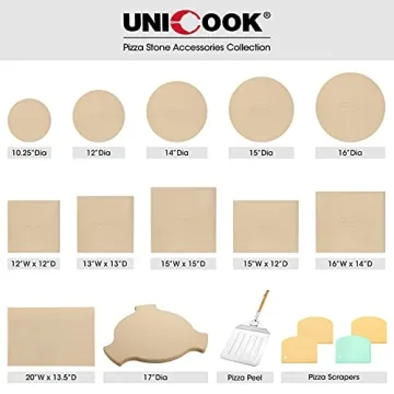 Unicook Heavy Duty Cordierite Pizza Stone for Perfect Pizza