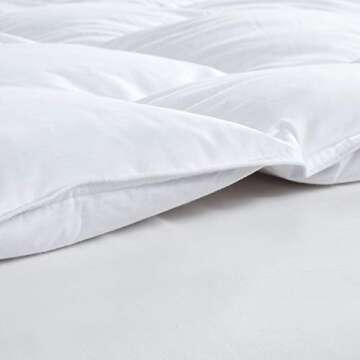 Luxurious King Goose Feather Down Comforter for All Seasons