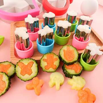Sandwich Cutters Vegetabel Shape Cutters for Kids 13 PACK Round Heart Flower Star Sandwich Cutter Shapes Fun Food Shape Cutters