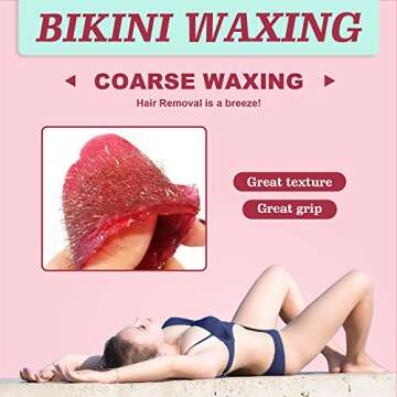 Ajoura 2 lb Hard Wax Beads, All-purpose Wax Beans for Sensitive Skin, Large Area Coarse Hair Removal, Refill Bag for Brazilian Bikini, Face, Eyebrows, Underarms, Arms, Chest, Back, Legs, Women Men