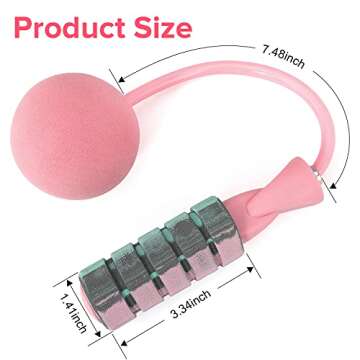 generic Jump Rope, Training Ropeless Skipping Rope for Fitness, Adjustable Weighted Cordless Jump Rope for Men Women Kids 1 pack Pink