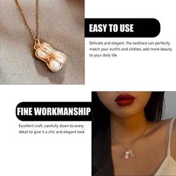 USHOBE Personalized Peanut Necklace Charm for Women