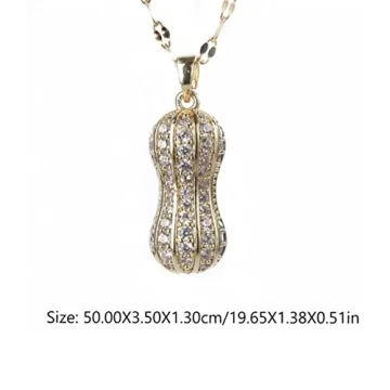 USHOBE Personalized Peanut Necklace Charm for Women