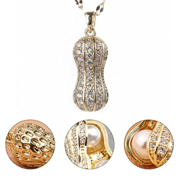 USHOBE Personalized Peanut Necklace Charm for Women