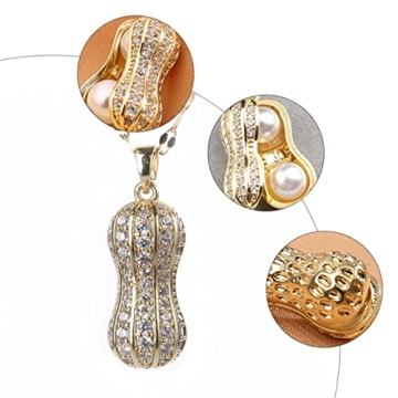 USHOBE Personalized Peanut Necklace Charm for Women