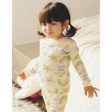 VAENAIT BABY Toddler Kids Boys Girls Animal 100% Cotton Sleepwear Pajamas Set Happy Day JS