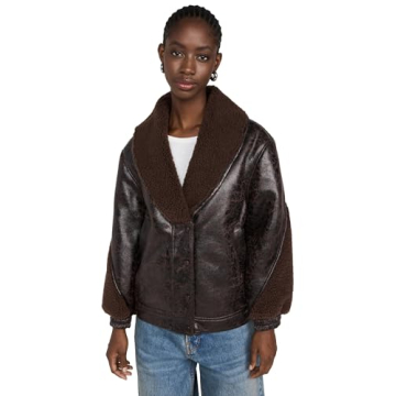 BLANKNYC Women's Sweet Talker Bomber Jacket - Stylish Brown Combo