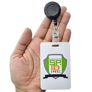 Bulk Premium Retractable Name Badge Reels 100 Pack