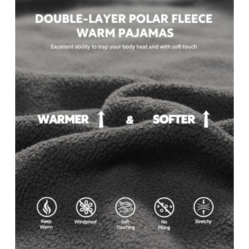 DAVID ARCHY Men's Cozy Polar Fleece Pajama Set for Winter