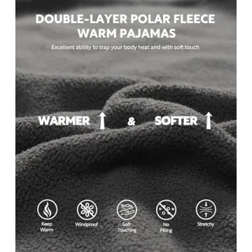 DAVID ARCHY Men's Cozy Polar Fleece Pajama Set for Winter