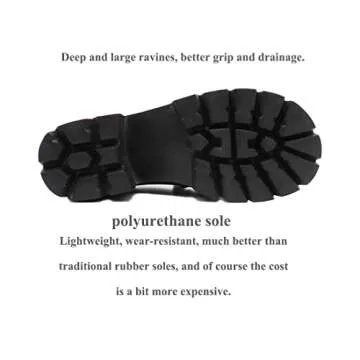 MAKEGSI Women's Office Lady Oxfords Dress Platform high Heels Loafers Shoes (Black 1_8.5)