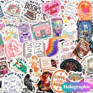 Unique Holographic Book Stickers Set for Gifts