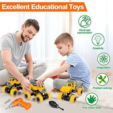LUDILO 4PCS Take Apart Toys for Creative Kids Fun