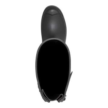 Hunter Women's Original Tall Back Adjustable Rain Boot, Black, 7