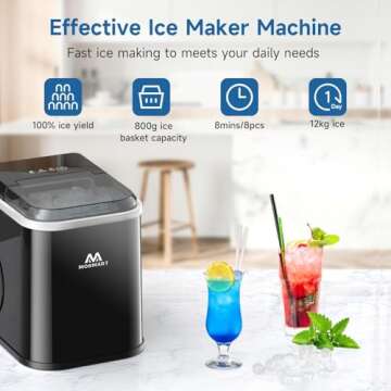 Effortless Ice Maker for Home, Office, and Outdoor Fun