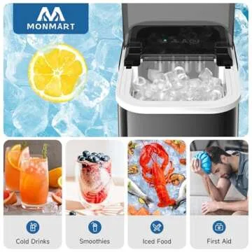 Portable Ice Maker Countertop with Self-Cleaning Function