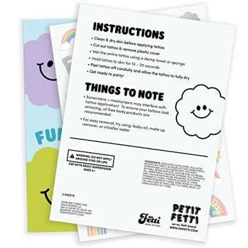 xo, Fetti Rainbow Temporary Tattoos for Kids' Parties