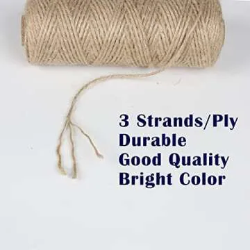 PerkHomy Garden Twine Strong Natural Jute 328 Feet Long