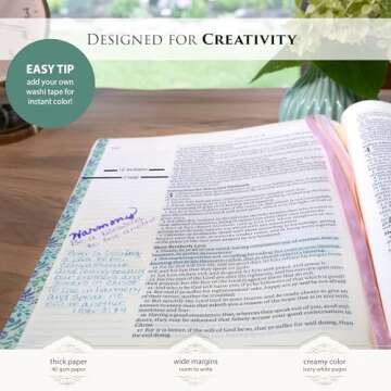 KJV Holy Bible, Note-taking Bible, Faux Leather Hardcover - King James Version, Brown/Pink (KJV Note-taking Editions)