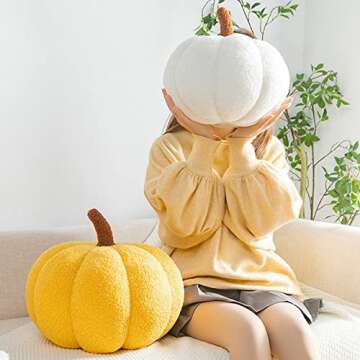 Pumpkin Throw Pillow for Halloween and Thanksgiving Decor