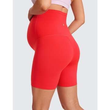 CRZ YOGA Women's Butterluxe Maternity Biker Shorts - Ultra-Soft Activewear for Moms