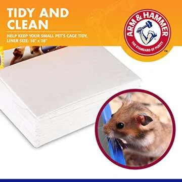 Arm & Hammer for Pets Super Absorbent Cage Liners for Guinea Pigs, Hamsters, Rabbits & All Small Animals | Best Cage Liners for Small Animals, 7 Count Small Animal Pet Products