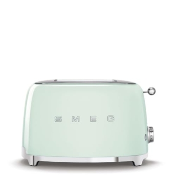 SMEG Pastel Green Toaster with Defrost and 6 Presets