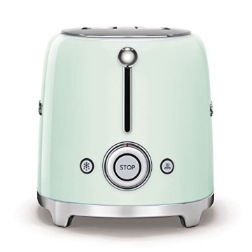 SMEG Pastel Green Toaster with Defrost and 6 Presets