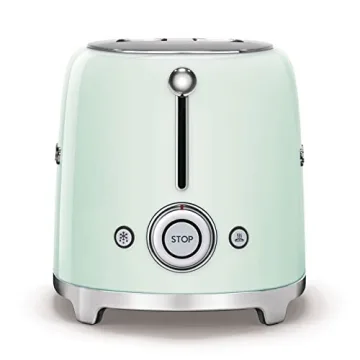 SMEG Pastel Green Toaster with Defrost and 6 Presets