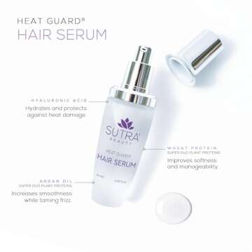 SUTRA Heat Guard Hair Serum for Rejuvenating Dry, Damaged Hair, - Smoothing Serum 2.03 oz.