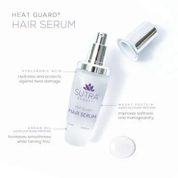 SUTRA Heat Guard Hair Serum for Rejuvenating Dry, Damaged Hair, - Smoothing Serum 2.03 oz.