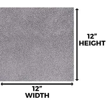 Silver Glitter Cardstock - 10 Sheets Premium Glitter Paper - Sized 12" x 12" - Perfect for Scrapbooking, Crafts, Decorations, Weddings