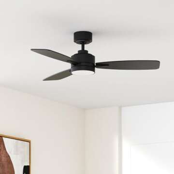 Amico Ceiling Fans with Lights, 44 inch Ceiling Fan with Light and Remote Control, Reversible, 3CCT,...