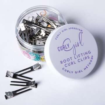 Curly Girl® 50 Double Prong, Root Lifting Hair Clips for Adding Volume to Curly Hair