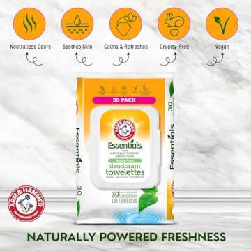 Arm and Hammer Body Cleansing Wipes for Adults - 30 Sheets