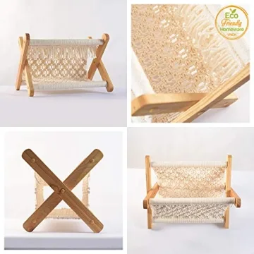 Macrame Boho Magazine Holder for Stylish Home Storage