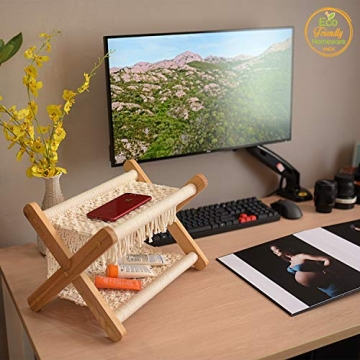 Macrame Boho Magazine Holder for Stylish Home Storage