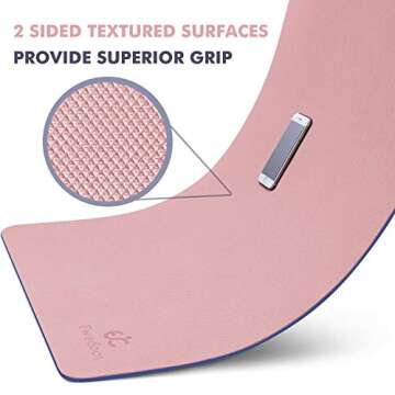 Ewedoos Yoga Mat Non Slip TPE Yoga Mats Exercise Mat Eco Friendly Workout Mat for Yoga, Pilates and ...