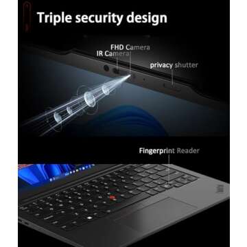 Lenovo Gen 12 ThinkPad X1 Carbon Laptop (14" FHD+ Touchscreen, Intel Core Ultra 7 165U vPro, 32GB LPDDR5x-6400MHz, 2TB SSD), AI PC, Backlit, FP, IST Hub, 1080p Webcam, Win 11 Pro w/AI Copilot, Black